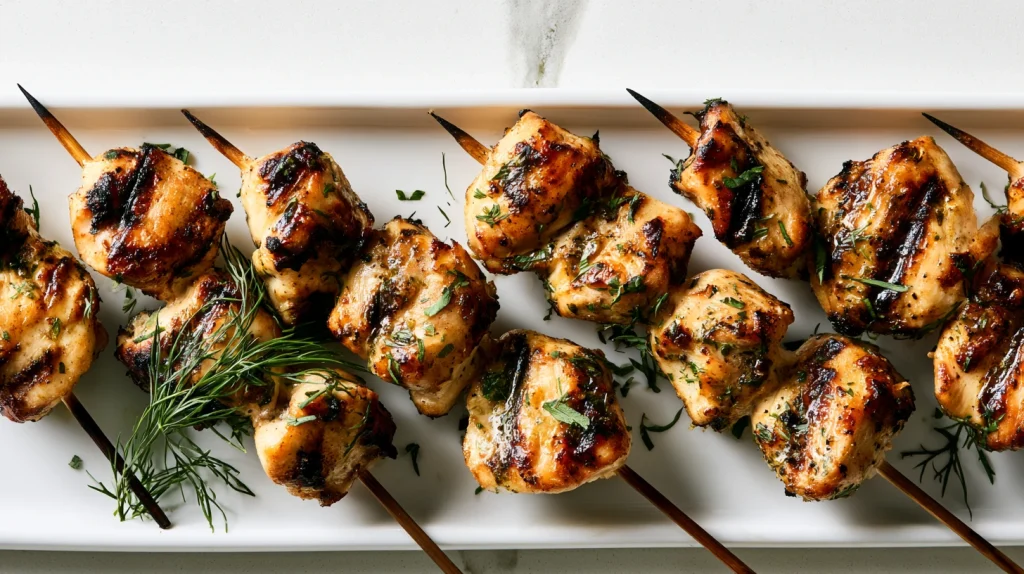 Chicken Skewers Grilled Recipe - Juicy Easy BBQ Kabobs 9 Chicken Skewers Grilled