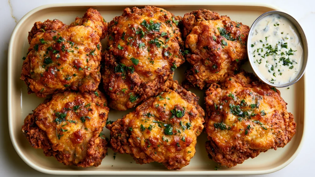 Fried Chicken Thighs Recipe - Best Juicy Southern Style 10 Fried Chicken Thighs