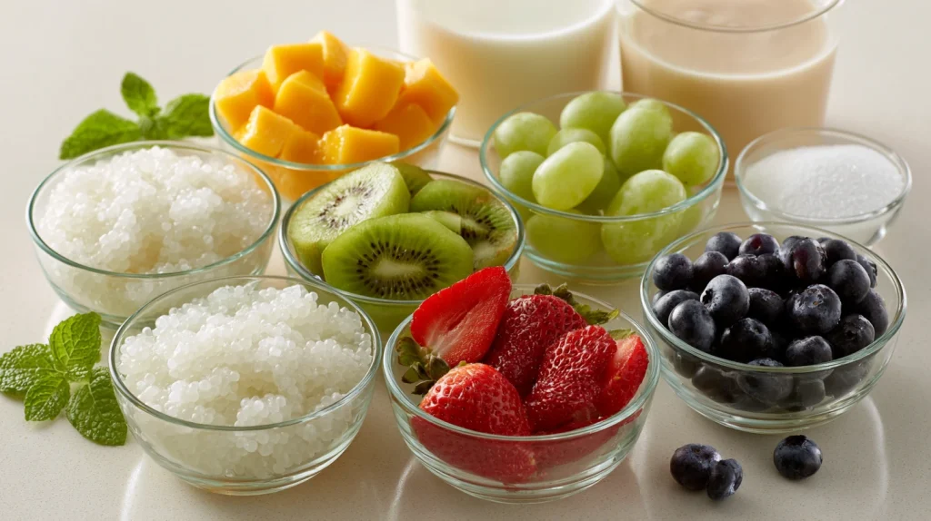 Fruit Sago Recipe - Creamy, Refreshing & Easy Dessert 2 Fruit Sago