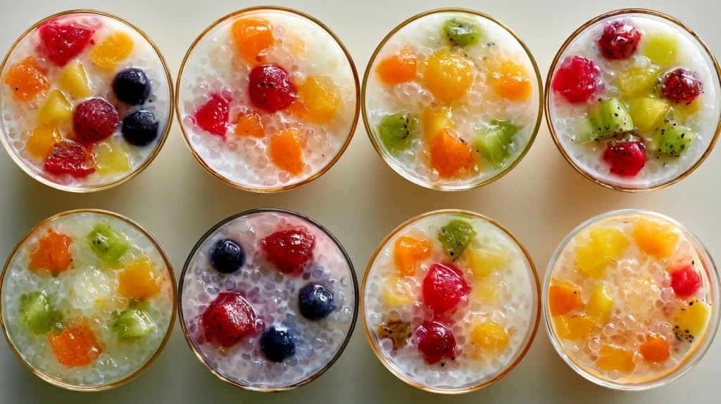 Fruit Sago Recipe - Creamy, Refreshing & Easy Dessert 9 Fruit Sago