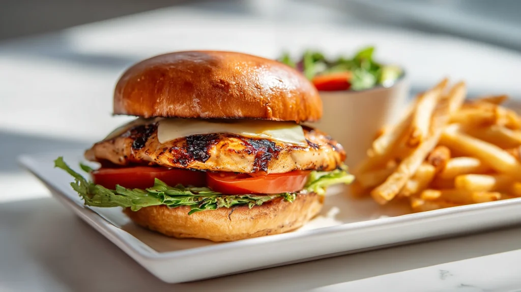 Juicy Grilled Chicken Burger Recipe - Easy BBQ Dinner at Home 2 Grilled Chicken Burger