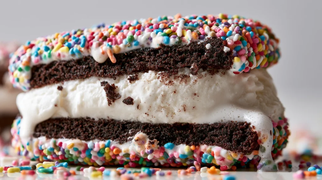 Ice Cream Sandwiches - Easy Homemade Cookie Ice Cream Treat 2 Ice Cream Sandwiches