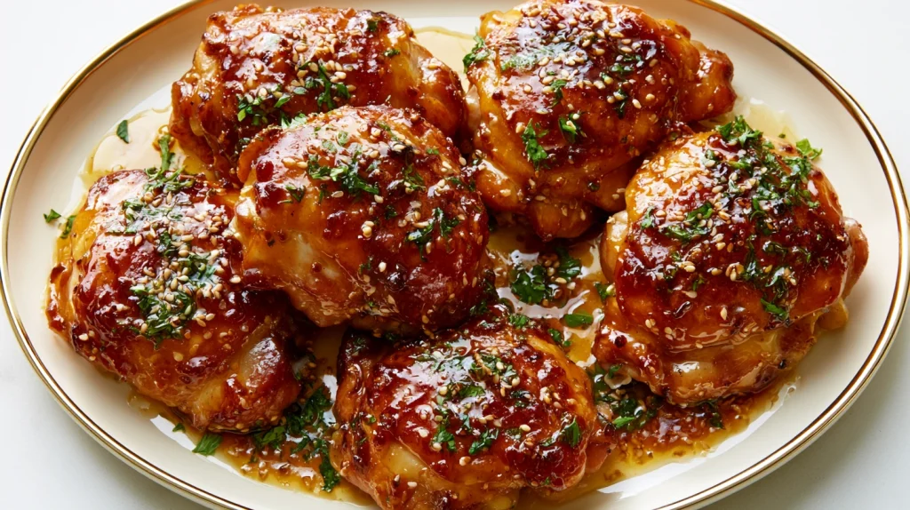 Honey Garlic Chicken Thighs - Easy Juicy Chicken Dinner 8 Honey Garlic Chicken Thighs