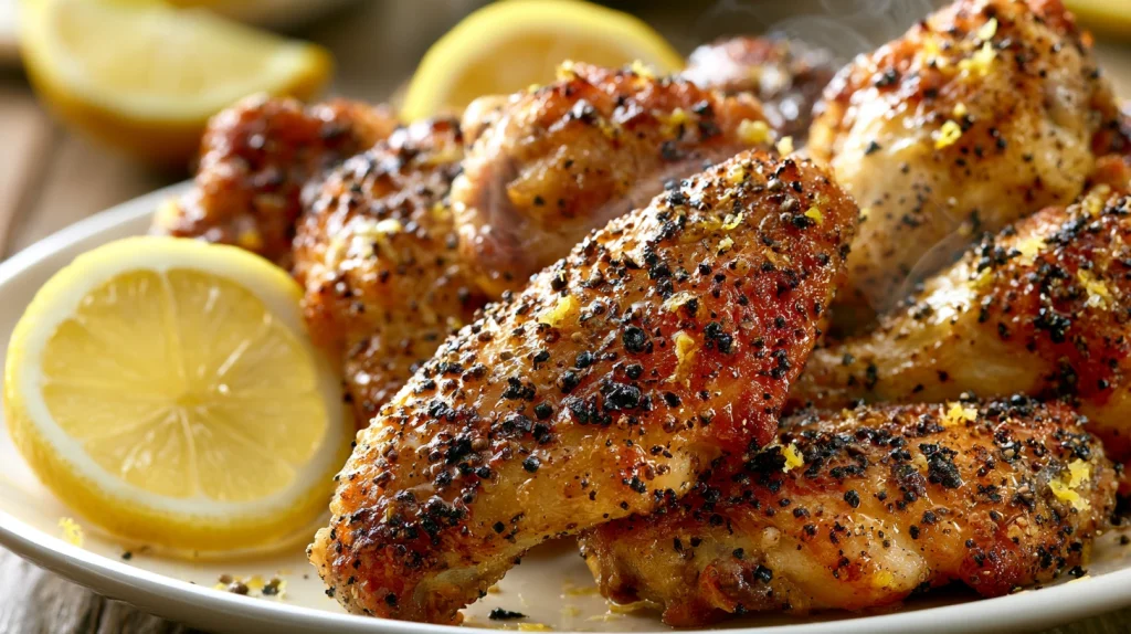 Best Lemon Pepper Chicken Wings - Crispy Zesty Wings at Home 2 Lemon Pepper Chicken Wings