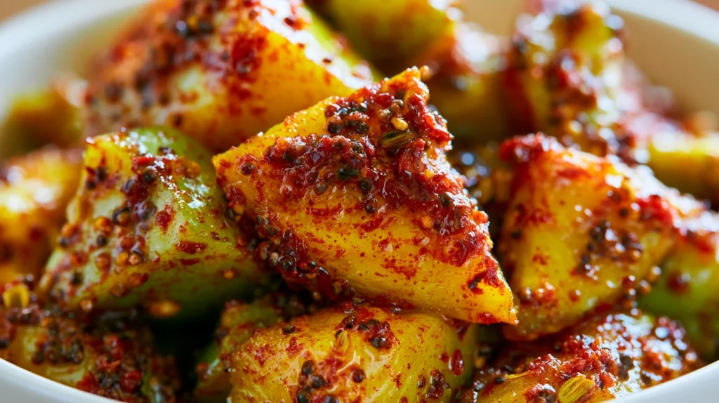 Mango Pickle Recipe - Easy Spicy Homemade Mango Pickle 2 Mango Pickle