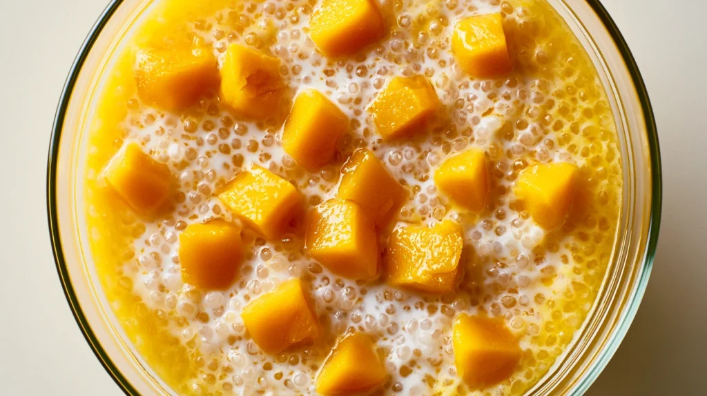 Creamy Mango Sago - Easy & Refreshing Asian Dessert Bowl 11 Mango Sago