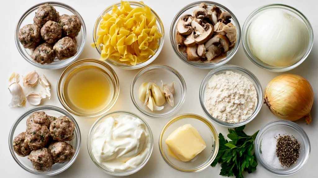 Easy Meatball Stroganoff Recipe - Cozy Family Dinner Tonight 2 Meatball Stroganoff