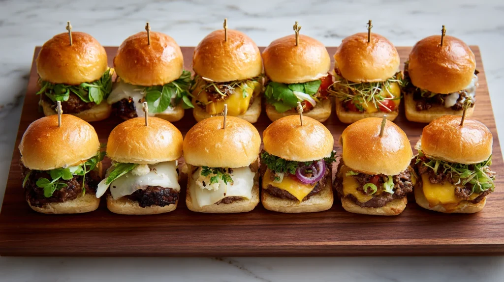 Delicious Mini Burger Recipe for Parties and Family Gatherings 14 Mini Burger