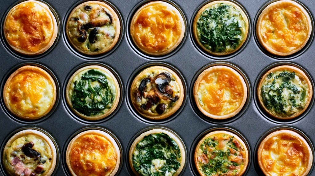 Mini Quiches in Muffin Tin Easy Recipe - Best Breakfast Idea 11 Mini Quiches In Muffin Tin