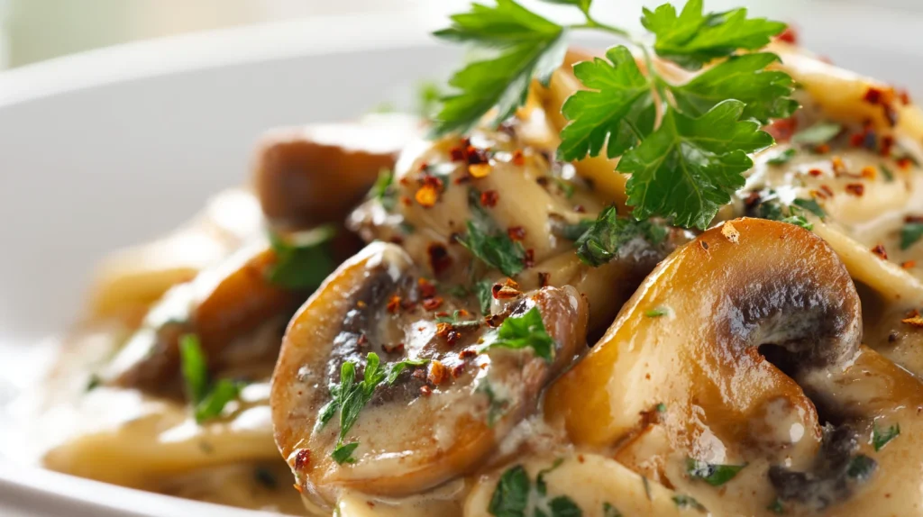 Easy Mushroom Stroganoff - Creamiest Vegetarian Dinner 2 Mushroom Stroganoff