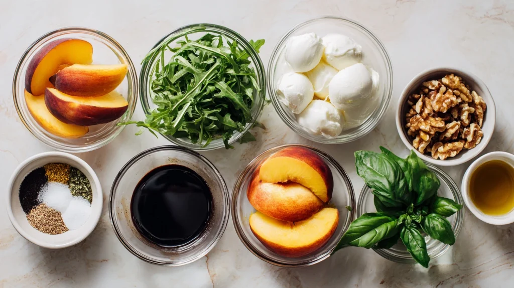 Fresh Peach Burrata Salad - Best Creamy Summer Dish 3 Peach Burrata Salad