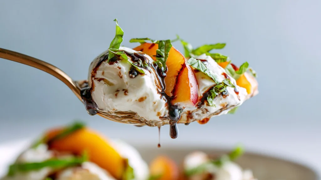 Fresh Peach Burrata Salad - Best Creamy Summer Dish 2 Peach Burrata Salad