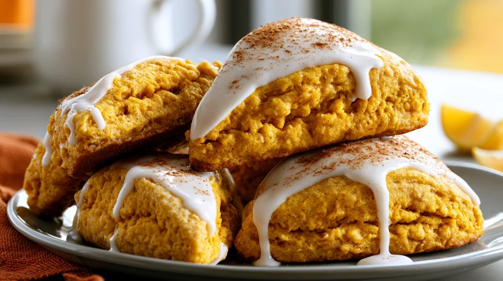 Pumpkin Scones Recipe - Soft, Flaky Homemade Fall Scones 8 Pumpkin Scones