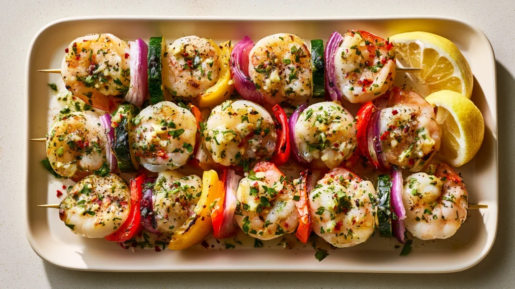 Shrimp Kabobs Recipe - Easy Grilled Seafood Skewers 12 Shrimp Kabobs