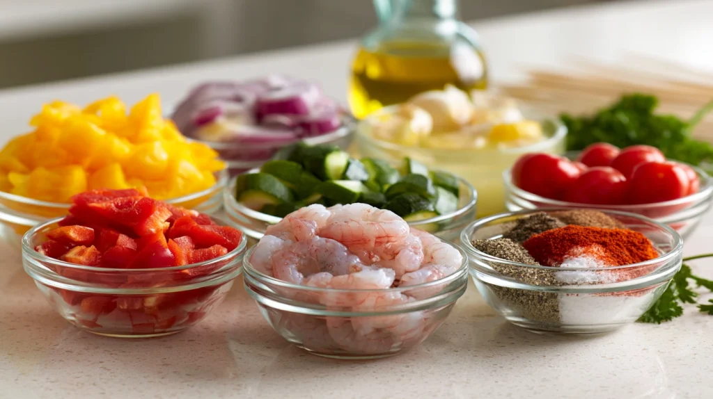 Shrimp Kabobs Recipe - Easy Grilled Seafood Skewers 2 Shrimp Kabobs