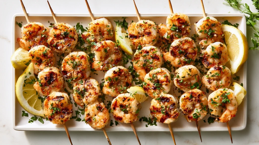 Shrimp Skewers Recipe - Easy Juicy Grilled Shrimp Kabobs 10 Shrimp Skewers