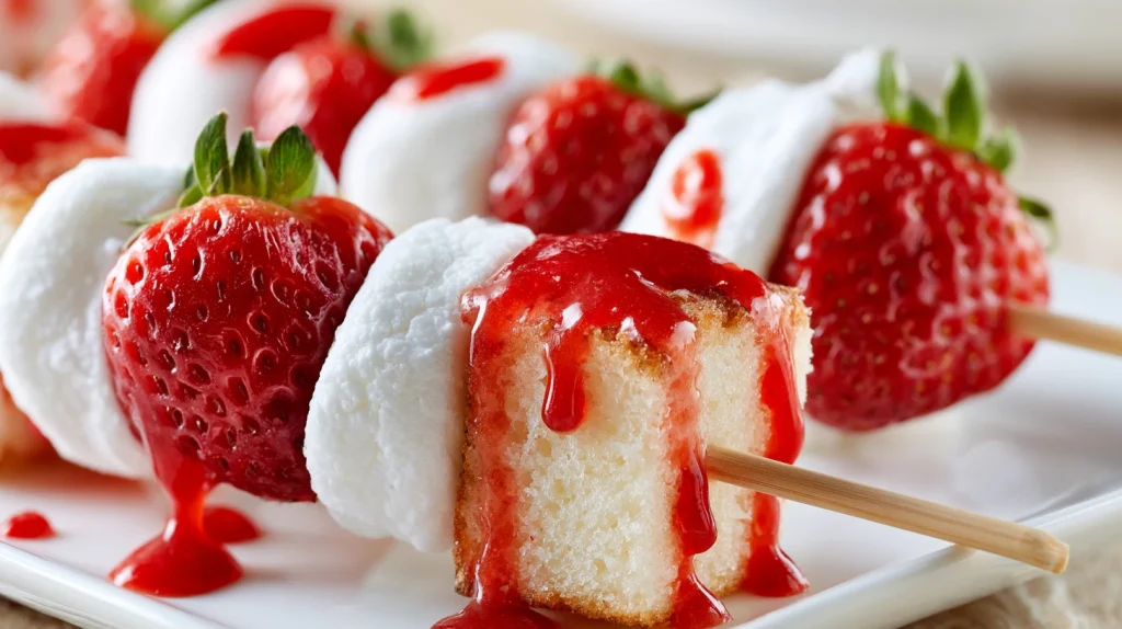 Strawberry Kabob - Easy Dessert Skewers for Parties 2 Strawberry Kabob