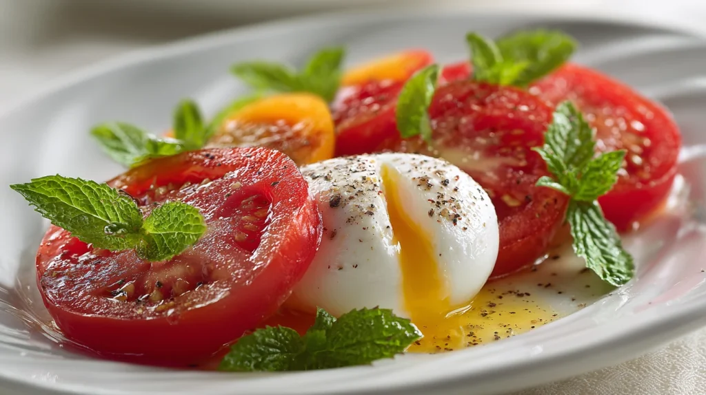 Fresh Tomato Burrata - Easy Restaurant Style Appetizer 10 Tomato Burrata