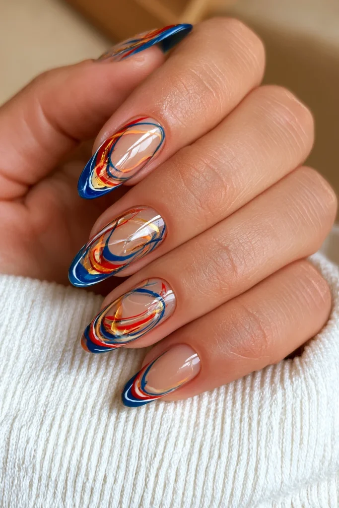 10 Funky French Tip Nails Ideas 5 Abstract Line Art French Tips