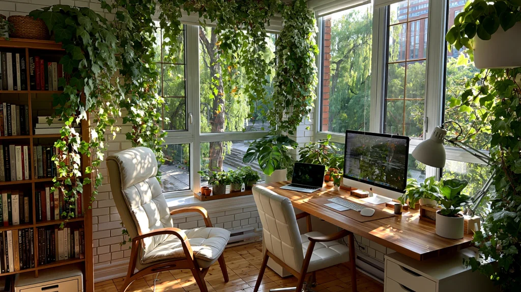 12 Most Special Ivy Plant Indoor Ideas 10 Add Ivy to a Home Office