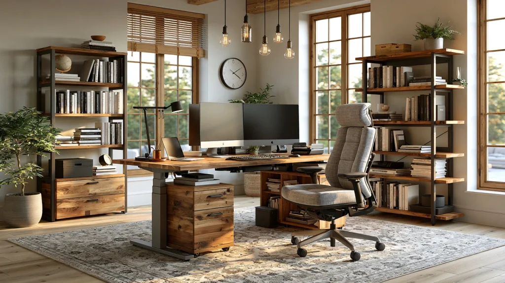 10 Gorgeous Hidden Office in Living Room Ideas 11 Add Smart Storage Around the Workspace