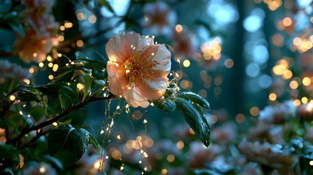 8 Modern Balcony Flower Garden Ideas 9 Add Soft Lighting Among the Flowers