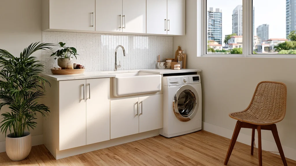 10 Gorgeous Basement Laundry Room Ideas 3 Add a Utility Sink
