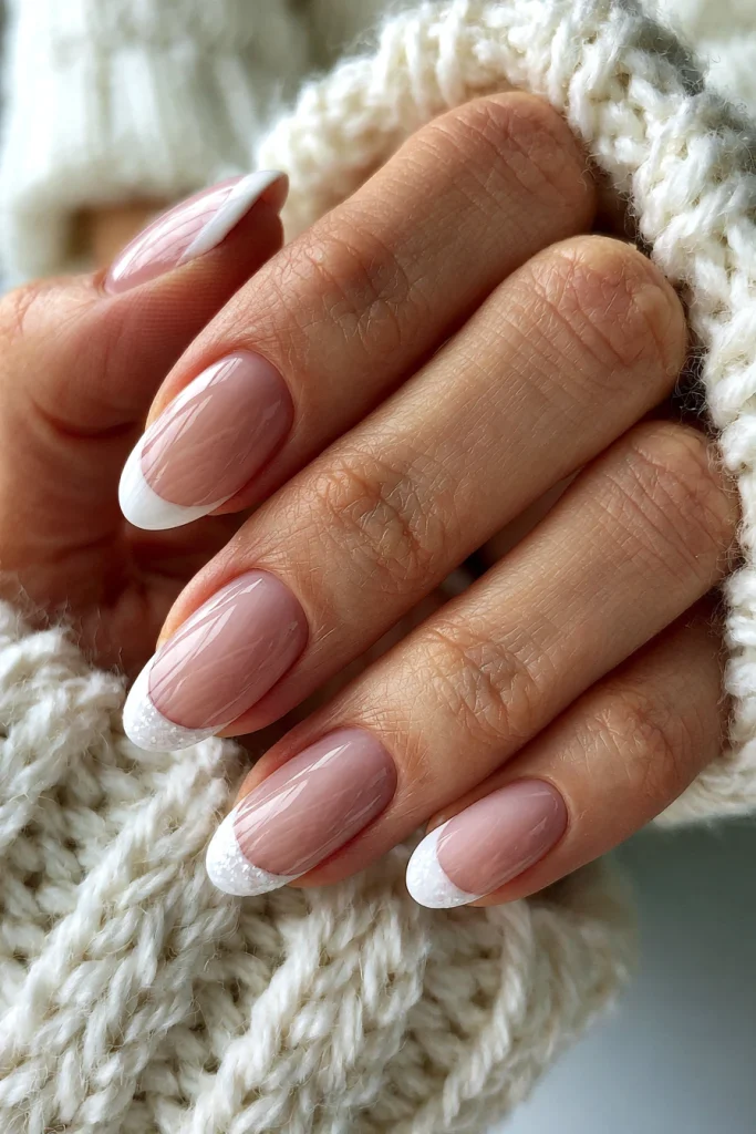 9 White French Tip Nails with Design Ideas 7 Almond White French Tip Nails 1