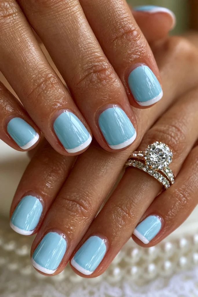 10 Blue French Tip Nails Ideas 10 Baby Blue French Tips for Weddings