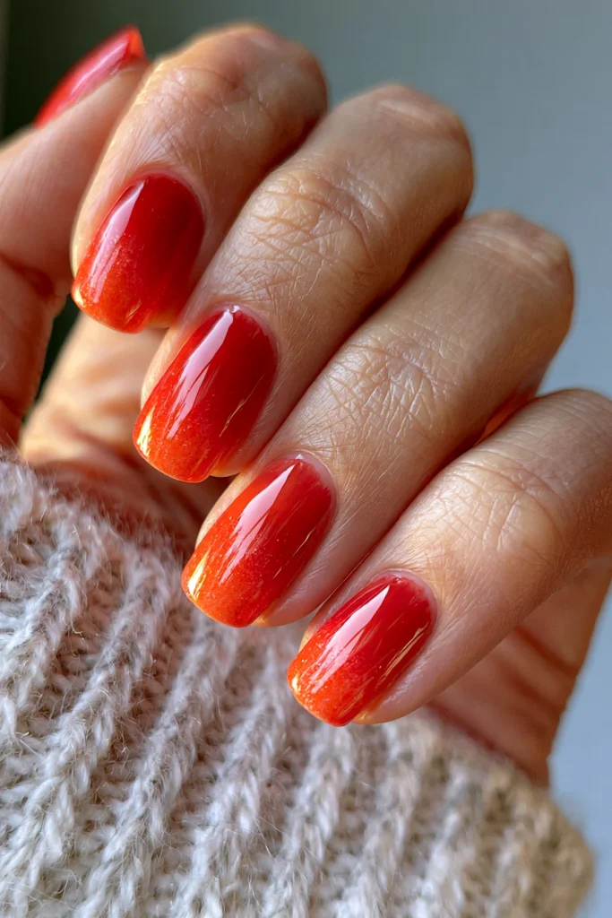 9 Bright Red Nails Ideas 10 Bright Red Nails with Minimal Line Art