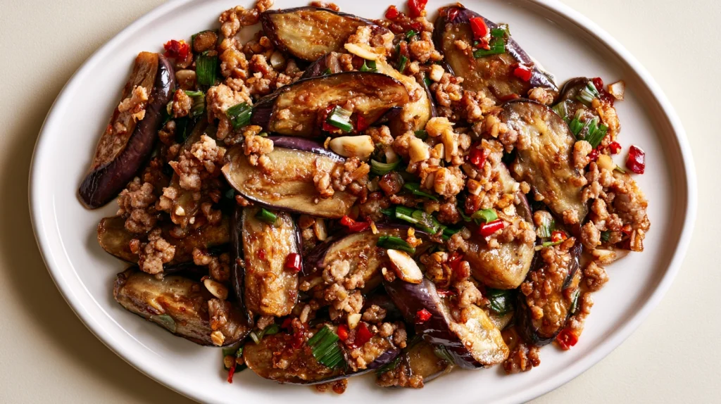 Chinese Eggplant and Minced Pork Recipe - Easy Stir Fry 11 Chinese Eggplant and Minced Pork