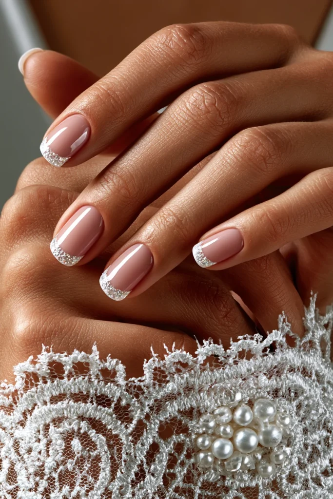 8 Pearl French Tip Nails Ideas 2 Classic Pearl French Tips