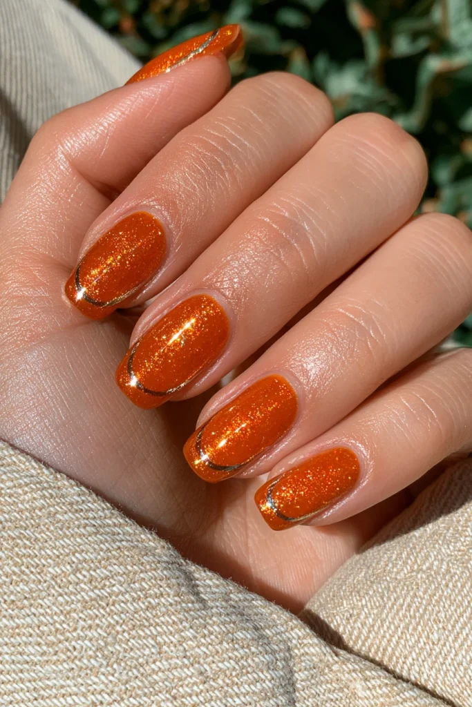 10 Orange French Tip Nails Ideas 2 Classic Tangerine French Tips