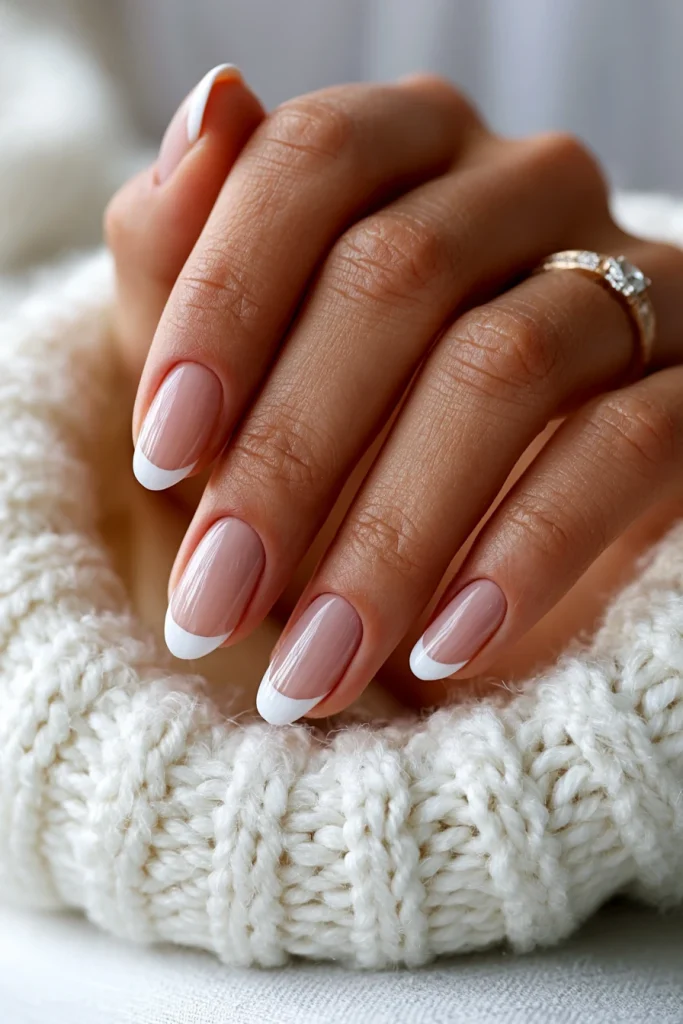8 Almond French Tip Nails Ideas 2 Classic White Almond French Tips