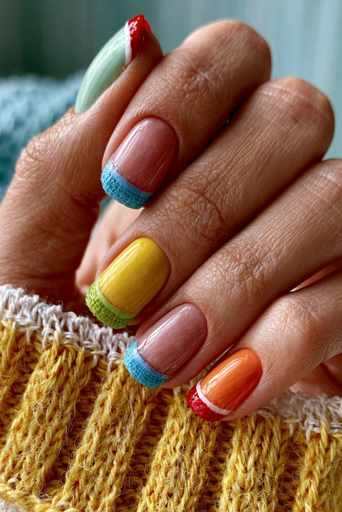 11 Cute French Tip Nails Ideas 9 Colorful French Tips