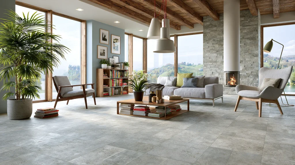 10 Exclusive Kitchen Flooring Ideas 9 Concrete Look Flooring