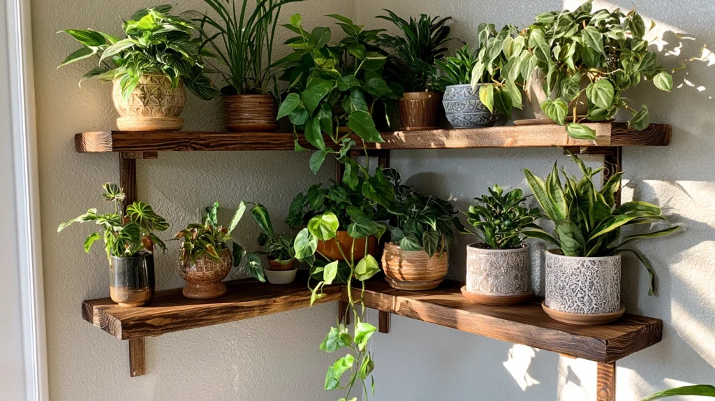 8 Famous Plant Shelves Indoor Ideas 4 Corner Plant Shelf Display