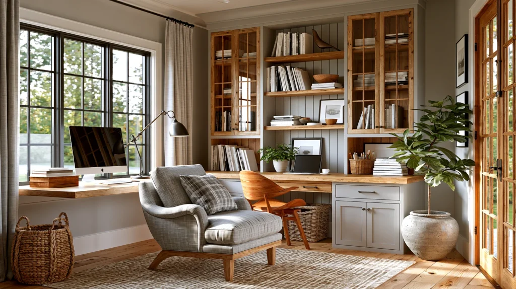 10 Gorgeous Hidden Office in Living Room Ideas 4 Create a Built In Wall Office