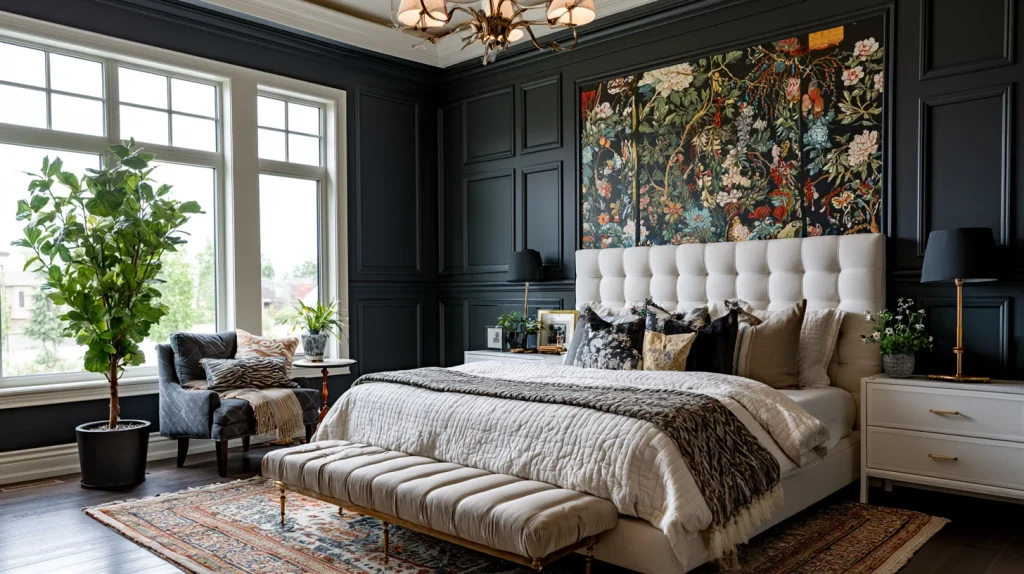 9 Popular Room Decor Bedroom Aesthetic Ideas 9 Create a Dark Feminine Accent Wall