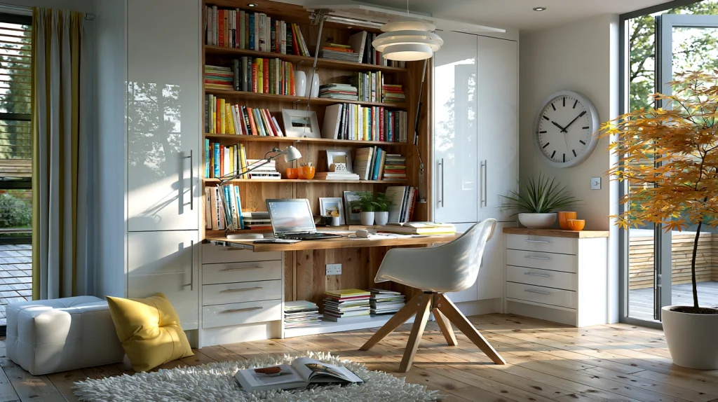10 Gorgeous Hidden Office in Living Room Ideas 9 Create a Hidden Desk Inside a Wardrobe
