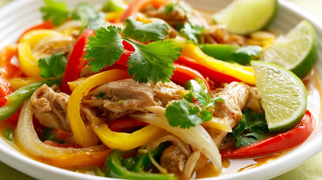 Crock Pot Chicken Fajitas - Easy Slow Cooker Recipe 2 Crock Pot Chicken Fajitas 3