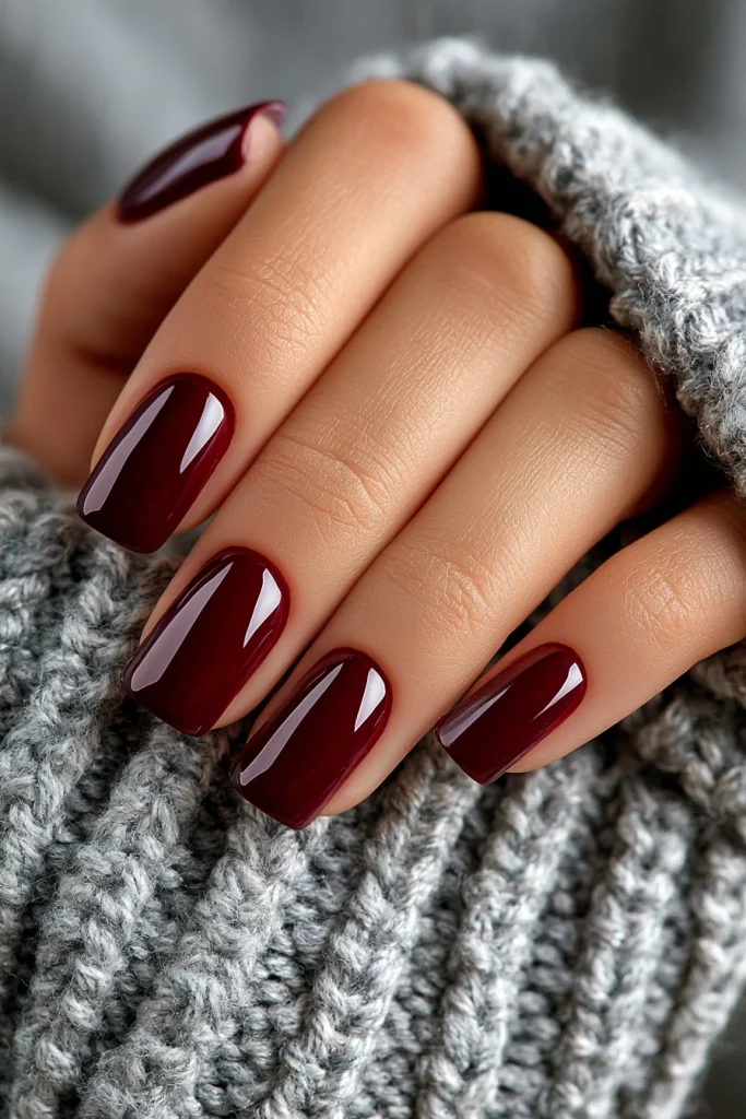 9 Famous Red Prom Nails Ideas 4 Deep Burgundy Square Nails
