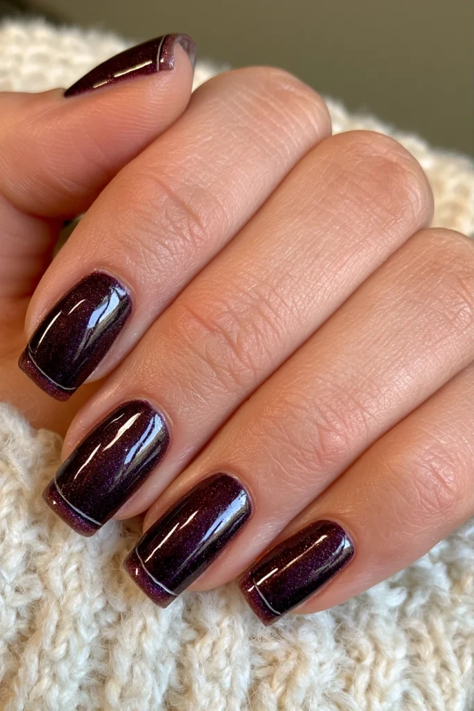 9 Purple French Tip Nails Ideas 3 Deep Purple French Tips