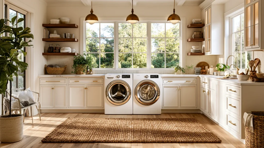 10 Gorgeous Basement Laundry Room Ideas 9 Design Around the Washer and Dryer