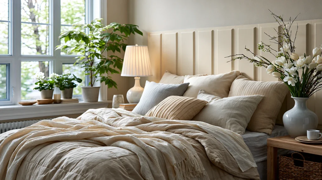 8 Famous Room Decor Bedroom DIY Ideas 4 Design a Cozy Headboard with Peel and Stick Panels