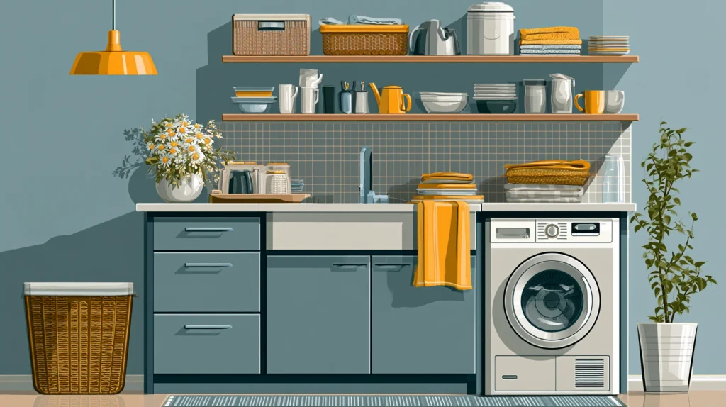 8 Modern Small Laundry Room Ideas 4 Design a Functional Top Loader Layout
