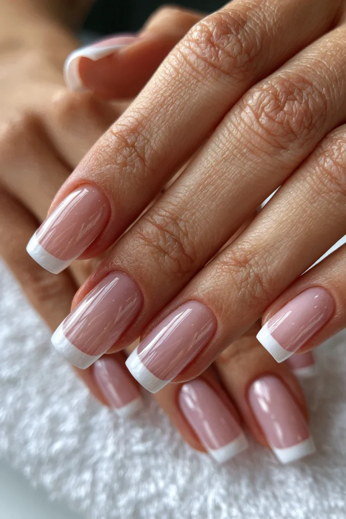 13 Coffin French Tip Nails Ideas 4 Double French Tip Coffin Nails