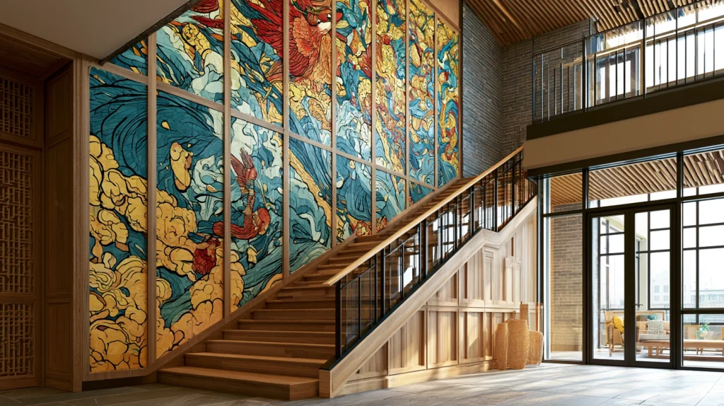 12 Gorgeous Home Stairs Design Ideas 7 Feature Wall Along the Staircase