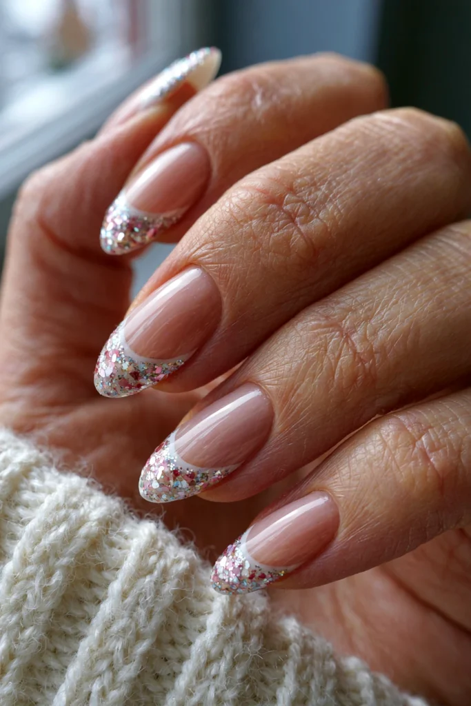 11 French Tip Nails Ideas 10 Glitter French Tips