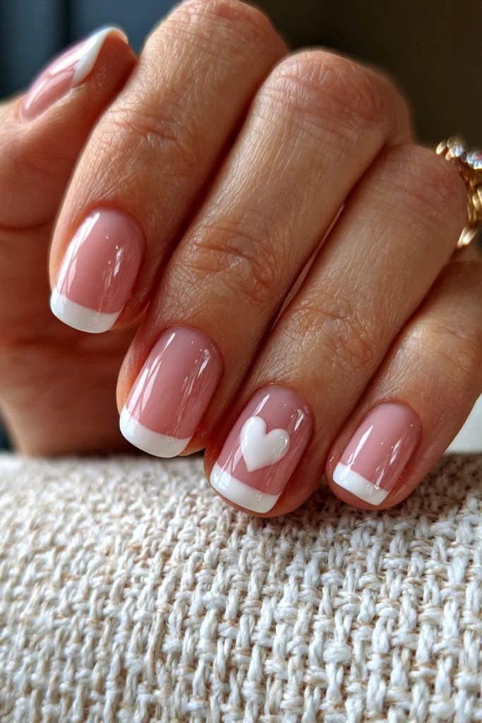 11 Cute French Tip Nails Ideas 10 Heart Accent French Tips